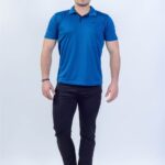 Crosstime Polo Yakalı - Erkek Indigo Likralı Spor T-shirt - 5017-10