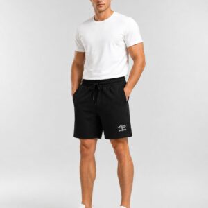 UMBRO Lotus Camp Erkek Siyah Pamuklu Spor Şort - TE0279
